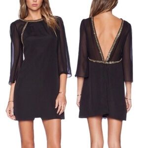 BCBGeneration Black Dress with Gold Trim